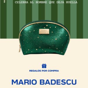 Por la compra superiores a $40 dólares en la marca Mario Badescu, recibe gratis un Bolso. Por la compra superiores a $40 dólares en la marca Mario Badescu, recibe gratis un Bolso.