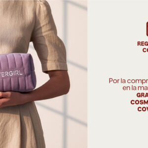 Por la compra de un producto en la marca Covergirl, recibe gratis una cosmetiquera.