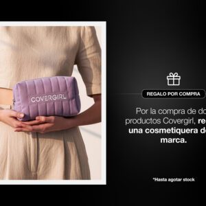 Por compras superiores a $30 en la marca Covergirl, recibe gratis una cosmetiquera.