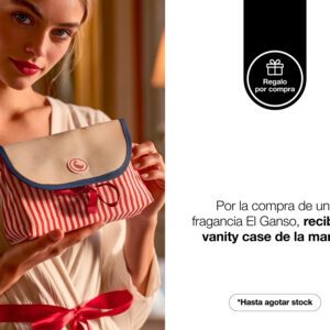 Por la compra de una fragancia en la marca El Ganso, recibe gratis un Vanity Case.