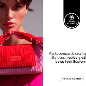 Por la compra de una fragancia en la marca Banderas, recibe gratis un The Icon Wom Supreme Bag