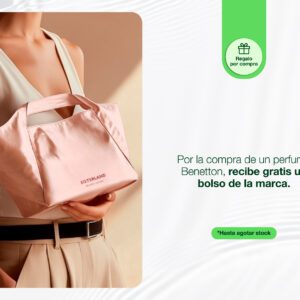 Por la compra de una fragancia en la marca Benetton, recibe gratis un Sisterland Blush Cher Bag.