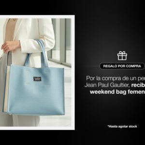 Por la compra de una fragancia en la marca Jean Paul Gaultier, recibe gratis weekend bag femenina.