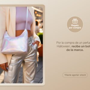 Por la compra de una fragancia en la marca Halloween, recibe gratis un bolso. Por la compra de una fragancia en la marca Halloween, recibe gratis un bolso.