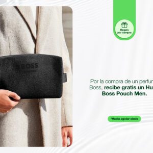 Por la compra de una fragancia en la marca Boss, recibe gratis un pouch men.