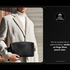 Por la compra de un perfume en la marca Hugo Boss, llévate un pouch men de la marca.