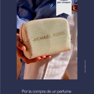 Por la compra de un perfume Femme en la marca Michael Kors llévate, un Pouch Bag Institucional.