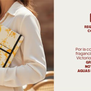 Por la compra de una fragancia en la marca Victorio & Lucchino, recibe gratis unas aguas esenciales notebook.
