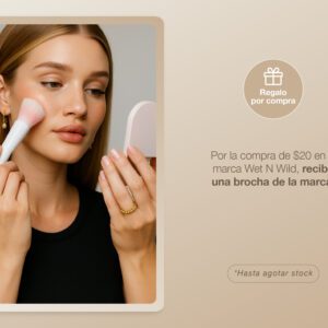 Por compras superiores a $20 en la marca Wet N Wild, recibe gratis una Brocha