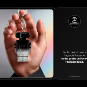 Por la compra de una fragancia en la marca Rabanne, recibe gratis un llavero Phantom Elixir.