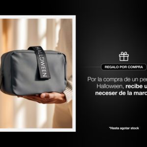 Por la compra de una fragancia en la marca Halloween, recibe gratis un neceser. Por la compra de una fragancia en la marca Halloween, recibe gratis un neceser.