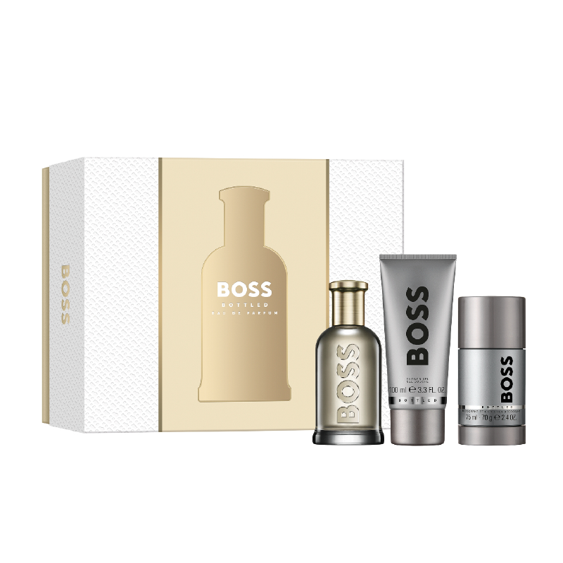 Estuche de Perfume Bottled man EDP 100ml +ds75ml+SG100ML de caballero disponible en Kay Cosmetics