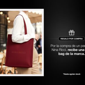 Por la compra de una fragancia en la marca Nina Ricci, recibe gratis un tote bag de la marca.