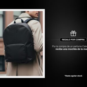 Por la compra de una fragancia en la marca Calvin Klein, recibe gratis una mochila. Por la compra de una fragancia en la marca Calvin Klein, recibe gratis una mochila.